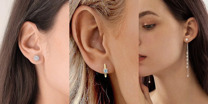 золоті сережки від OLIVA Jewels